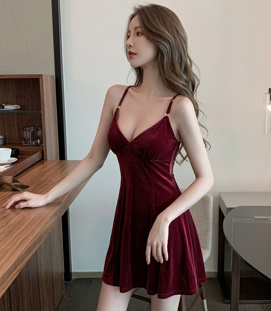 Slim Fit Tube Top Dress Nightwear Sexy Elegant Dress
