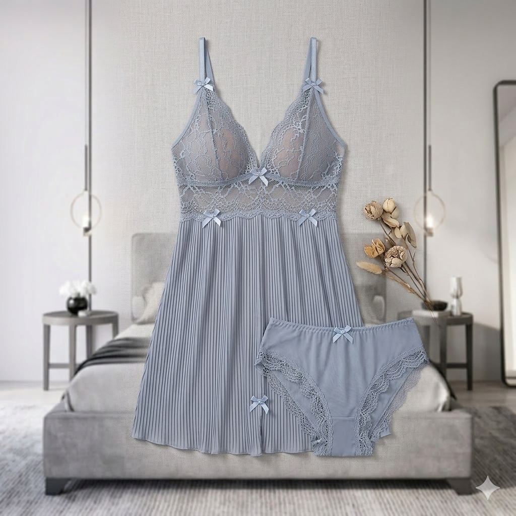 Transparent Lace Net Yarn Halter Sexy Sleepwear