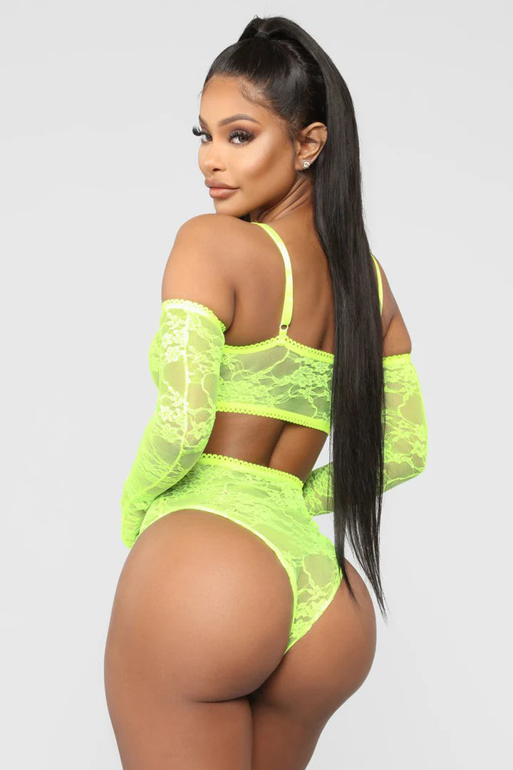 Sexy lingerie lace 2-pieces nightdress